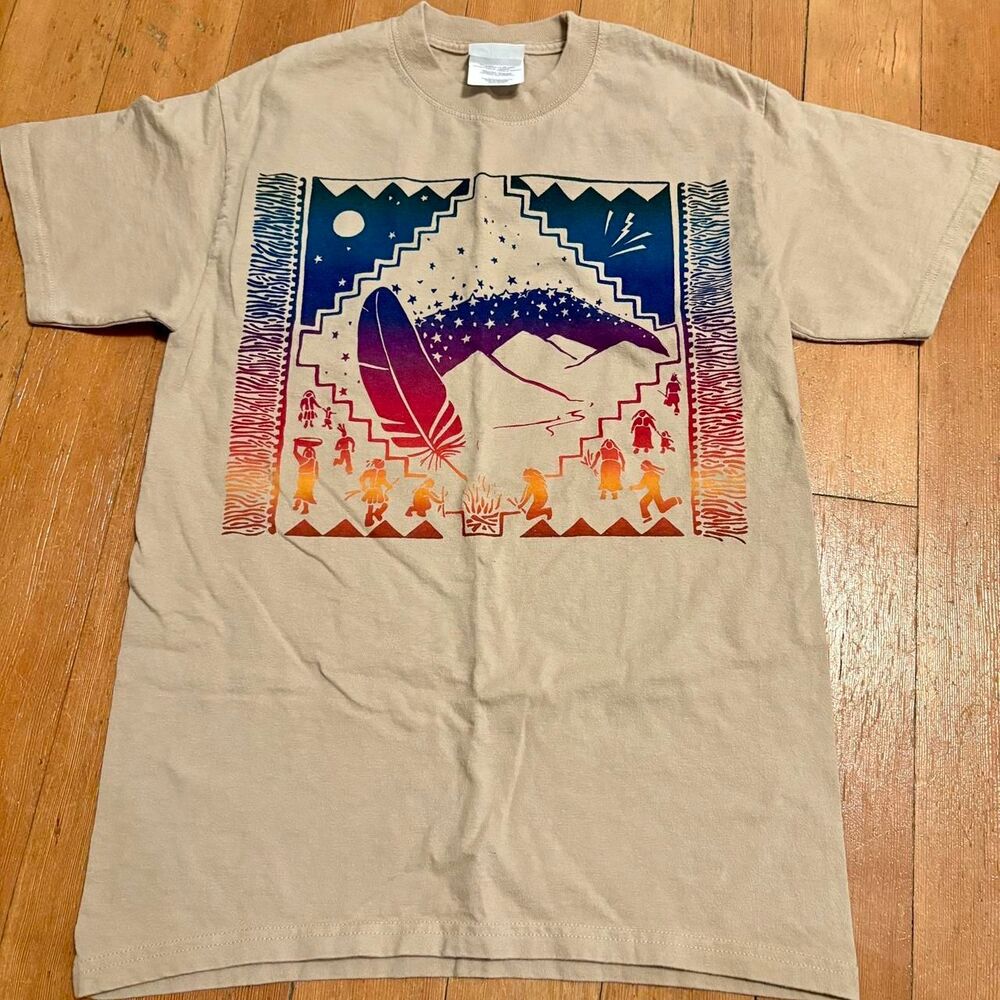 Vintage Port and Company Native American Graphic T-shirt Unisex (S)